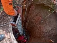 Bombeiros retiraram uma mula de um poço de oito metros em Jacilândia, distrito de Araguanã. O resgate durou cerca de quatro horas e contou com apoio de moradores e da Prefeitura.