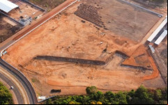 Canteiro de obras do Lago Center Shopping de Araguaína: 100% da etapa da implantação das estacas foi concluída em setembro.