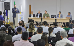 O secretário de Estado do Planejamento e Orçamento, Sergislei de Moura, apresentou os dados do PIB trimestral do Tocantins em evento na sede do Ruraltins, em Palmas