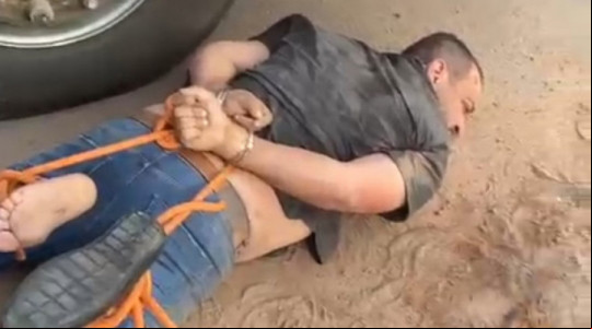 Motorista precisou ser contido para não fugir do local do acidente 